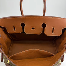 Load image into Gallery viewer, Hermes Brikin 35 Brown Epsom Olivia Canvas Gold Year2016