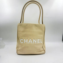 Load image into Gallery viewer, Chanel Lambskin Logo Camellia Tote Bag TWS