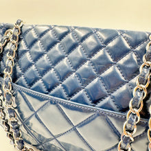 Load image into Gallery viewer, Chanel Quilted In the Business navy blue patent leather Flap bag TWS