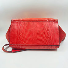 Load image into Gallery viewer, Celine Medium SnakeSkin Orange Trapeze Shoulder Bag TWS
