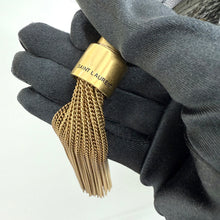 Load image into Gallery viewer, Saint Laurent Snakeskin Studded Anja Bucket Bag