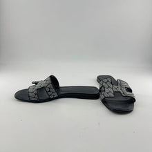 Load image into Gallery viewer, Hermes Silver Black Sandals