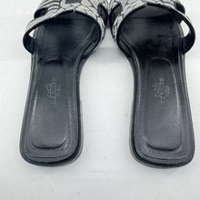 Load image into Gallery viewer, Hermes Silver Black Sandals