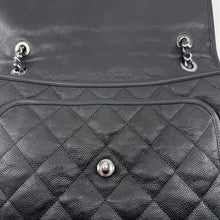 Load image into Gallery viewer, Chanel Black Quilted Caviar Leather French Riviera Flap Bag