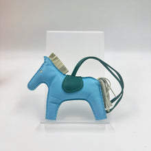 Load image into Gallery viewer, Hermes Rodeo Blue Celeste Horse Bag Charm MM TWS