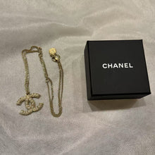 Load image into Gallery viewer, Chanel Crystal Pearl CC Pendant Necklace