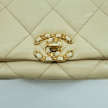 Load image into Gallery viewer, Chanel Light Beige Lambskin Quilted Waist 19 Bag