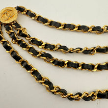 Load image into Gallery viewer, CHANEL Vintage Black Golden Waist Chain