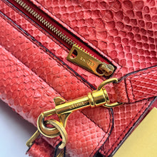 Load image into Gallery viewer, Celine Medium SnakeSkin Orange Trapeze Shoulder Bag TWS