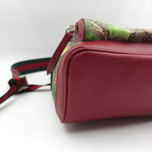 Load image into Gallery viewer, Gucci Red Small GG Supreme Tian Backpack