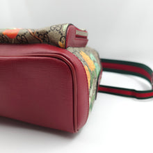 Load image into Gallery viewer, Gucci Red Small GG Supreme Tian Backpack