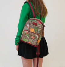 Load image into Gallery viewer, Gucci Red Small GG Supreme Tian Backpack