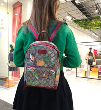 Load image into Gallery viewer, Gucci Red Small GG Supreme Tian Backpack