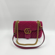 Load image into Gallery viewer, Gucci Pink Velvet GG Marmont Mini Metelasse Two-way Bag TWS