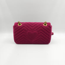Load image into Gallery viewer, Gucci Pink Velvet GG Marmont Mini Metelasse Two-way Bag TWS