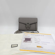 Load image into Gallery viewer, Gucci Grey Dionysus Leather Bag TWS
