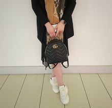 Load image into Gallery viewer, Gucci GG Marmont Leather Backpack TWS
