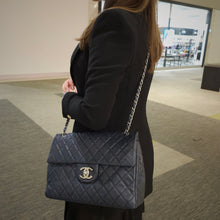 Load image into Gallery viewer, Chanel Jumbo Single Flap Classic Navy Blue Bag 2009