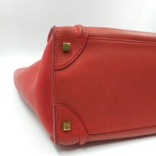 Load image into Gallery viewer, Celine Red Leather Micro Luggage Tote Bag TWS