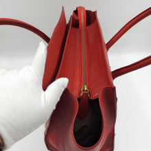Load image into Gallery viewer, Celine Red Leather Micro Luggage Tote Bag TWS