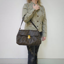 Load image into Gallery viewer, Fendi Brown Zucca Coated Cavas Tote Bag TWS