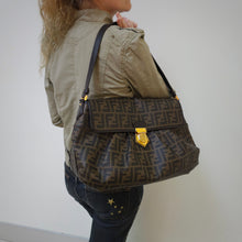 Load image into Gallery viewer, Fendi Brown Zucca Coated Cavas Tote Bag TWS