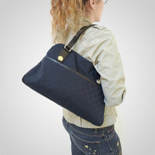 Load image into Gallery viewer, Gucci Black Monogram Shoulder Bag TWS