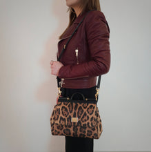 Load image into Gallery viewer, Dolce & Gabbana Medium Sicily Leopard-Print Cross Body Bag TWS