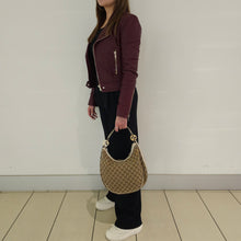 Load image into Gallery viewer, Gucci Brown GG Canvas Twins Shoulder Bag White Beige TWS