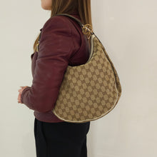 Load image into Gallery viewer, Gucci Brown GG Canvas Twins Shoulder Bag White Beige TWS