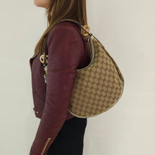 Load image into Gallery viewer, Gucci Brown GG Canvas Twins Shoulder Bag White Beige TWS