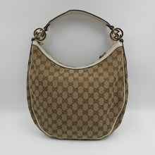 Load image into Gallery viewer, Gucci Brown GG Canvas Twins Shoulder Bag White Beige TWS
