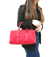 Load image into Gallery viewer, Gucci Red GG Canvas Boston Bag TWS