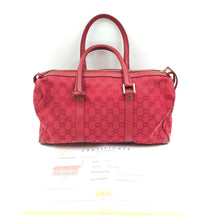 Load image into Gallery viewer, Gucci Red GG Canvas Boston Bag TWS