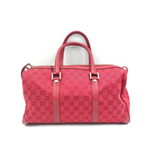 Load image into Gallery viewer, Gucci Red GG Canvas Boston Bag TWS