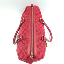Load image into Gallery viewer, Gucci Red GG Canvas Boston Bag TWS