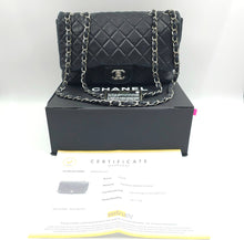 Load image into Gallery viewer, Chanel Classic Flap Large Lambskin Bag Black/Silver