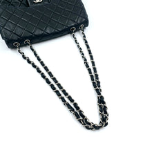 Load image into Gallery viewer, Chanel Classic Flap Large Lambskin Bag Black/Silver