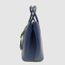 Load image into Gallery viewer, Prada Blue Saffiano Cuir Leather Medium Double Handle Tote TWS