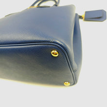 Load image into Gallery viewer, Prada Blue Saffiano Cuir Leather Medium Double Handle Tote TWS