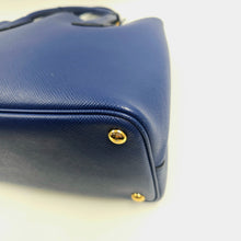Load image into Gallery viewer, Prada Blue Saffiano Cuir Leather Medium Double Handle Tote TWS