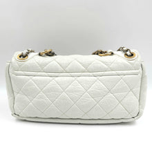 Load image into Gallery viewer, Chanel white quilted leather pondicherry flap bag TWS