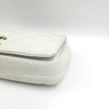 Load image into Gallery viewer, Chanel white quilted leather pondicherry flap bag TWS