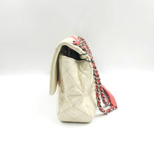 Load image into Gallery viewer, Chanel Caviar Ombre white rose quilted chain Classic Flap Bag