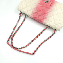 Load image into Gallery viewer, Chanel Caviar Ombre white rose quilted chain Classic Flap Bag