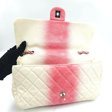 Load image into Gallery viewer, Chanel Caviar Ombre white rose quilted chain Classic Flap Bag
