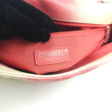 Load image into Gallery viewer, Chanel Caviar Ombre white rose quilted chain Classic Flap Bag
