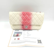Load image into Gallery viewer, Chanel Caviar Ombre white rose quilted chain Classic Flap Bag