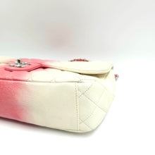 Load image into Gallery viewer, Chanel Caviar Ombre white rose quilted chain Classic Flap Bag