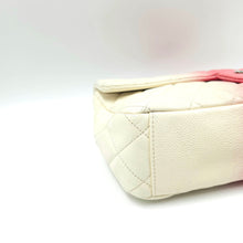 Load image into Gallery viewer, Chanel Caviar Ombre white rose quilted chain Classic Flap Bag